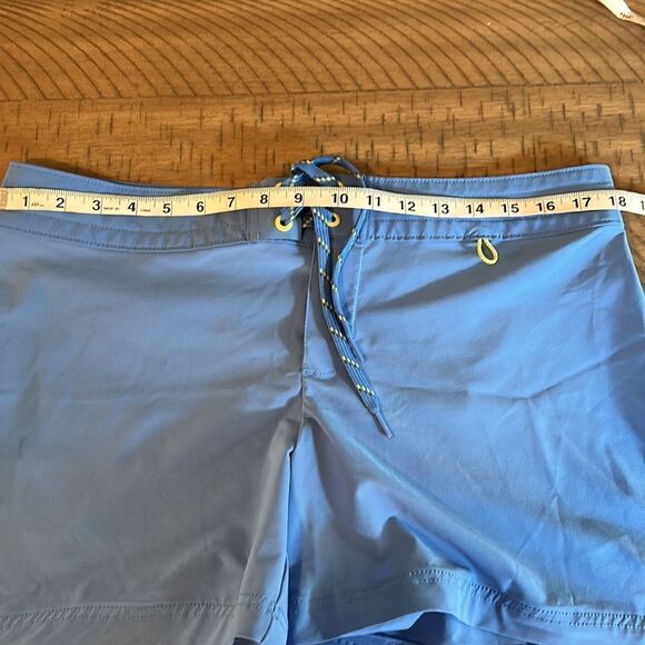 Lands’ End 🏄🏻‍♀️ Board Shorts 🩳 in French Blue Tie Waist Secure Back Pocket - Picture 10 of 17